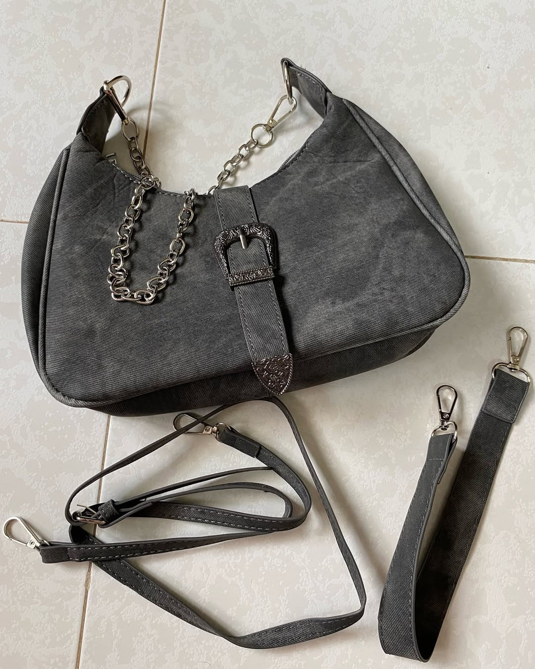 Vintage Chain Buckle Bag